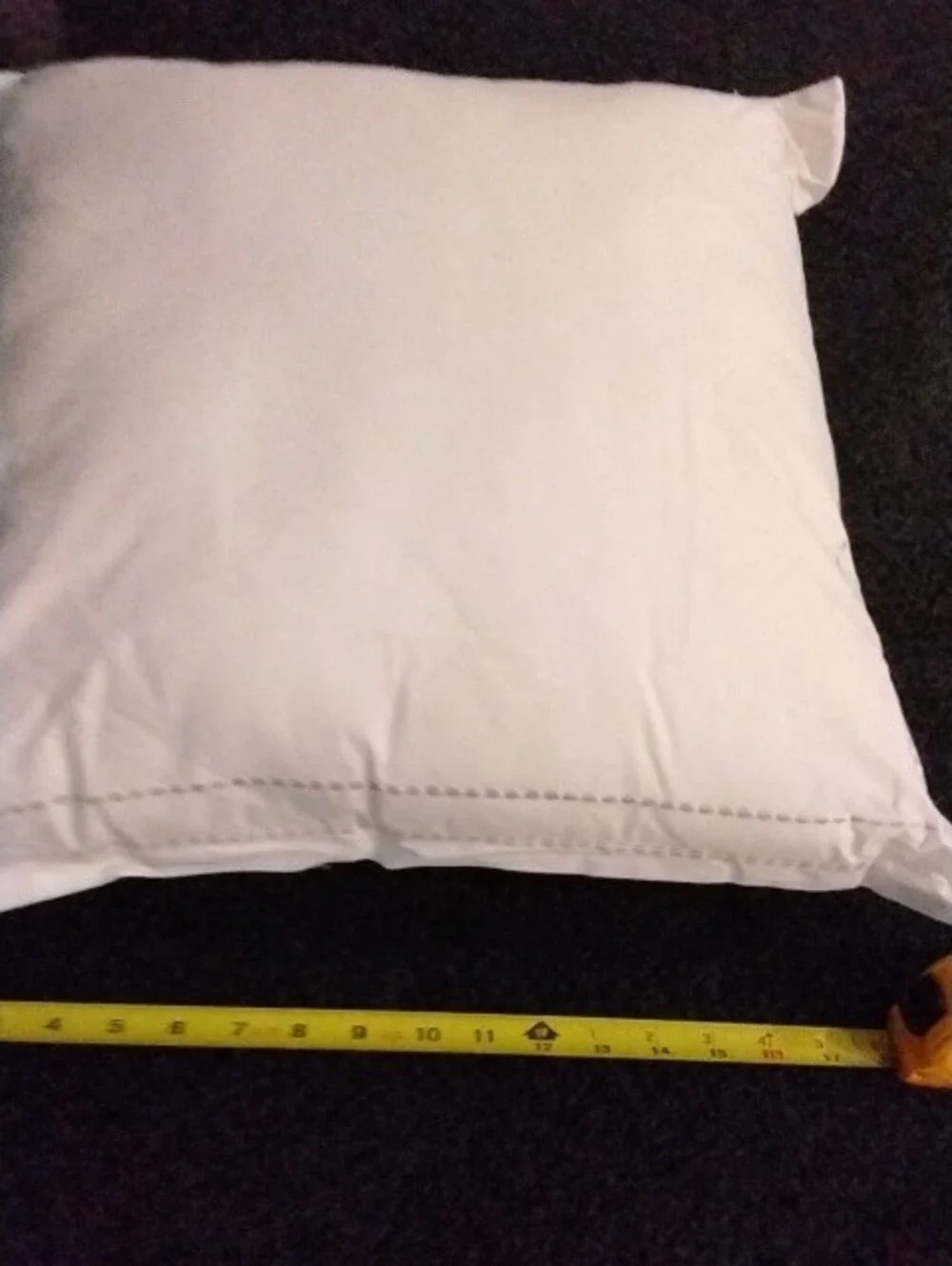 White Decorative Stitched Throw  Pillows Set of 2